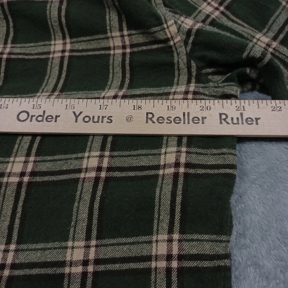 J Crew Shirt‎ Mens Medium Green Plaid Button Up Flannel Classic Casual